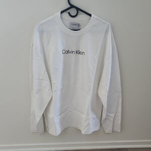 Calvin Klein Classic White Long Sleeve Tee